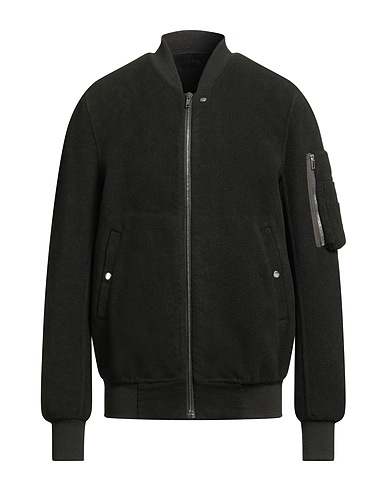 RICK OWENS Bomber Dark green 100% Cashmere, Virgin Wool