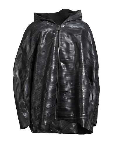 RICK OWENS Coat Black 100% Rubber