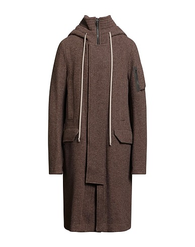 RICK OWENS Coat Brown 100% Virgin Wool