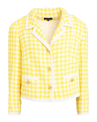 LUISA SPAGNOLI Jacket Yellow 33% Polyester, 29% Cotton, 26% Polyamide, 10% Acrylic, 2% Other Fibres