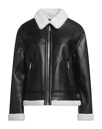 VICOLO Teddy Coat Black 100% Polyurethane