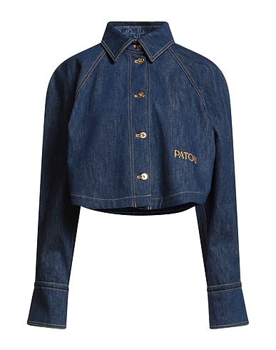 PATOU Denim jacket Blue 92% Cotton, 8% Polyester