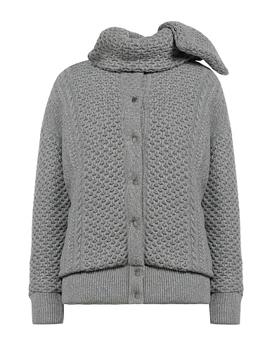 FABIANA FILIPPI Piumino Grigio 57% Lana Vergine, 19% Viscosa, 11% Seta, 7% Cachemire, 6% Poliestere