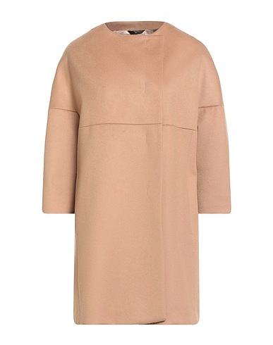 CINZIA ROCCA Coat ICONS Sand 70% Virgin Wool, 20% Polyamide, 10% Cashmere