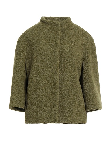 CINZIA ROCCA Coat ICONS Military green 71% Wool, 18% Polyamide, 11% Polyester