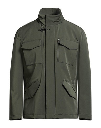 FAY Giubbotto Verde militare 87% Poliestere, 13% Elastan