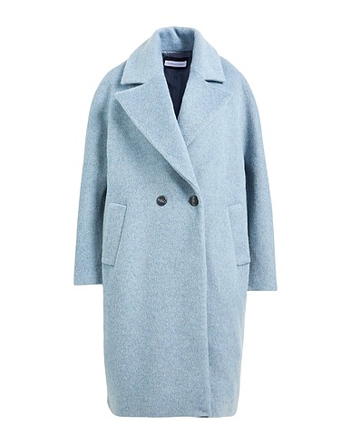 CARACTÈRE Coat Slate blue 64% Wool, 16% Polyamide, 8% Mohair wool, 7% Polyester, 5% Other Fibres
