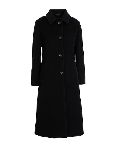 CINZIA ROCCA Coat ICONS Black 70% Wool, 20% Polyamide, 10% Cashmere