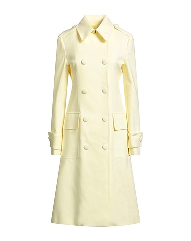 REBEL QUEEN by LIU •JO Double breasted pea coat Pastel yellow 97% Cotton, 3% Elastane