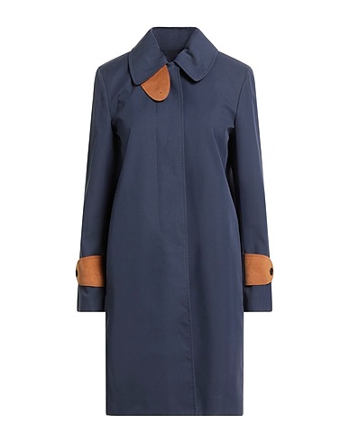TOD'S Full-length jacket Midnight blue 77% Cotton, 23% Polyamide, Ovine leather