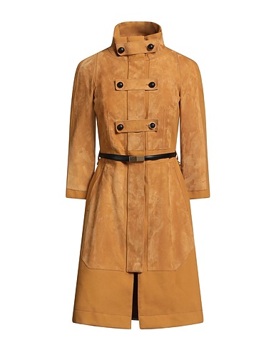 TOD'S Full-length jacket Camel 100% Lambskin, Cotton