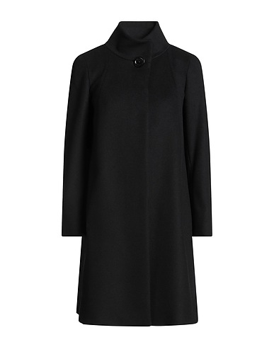 CINZIA ROCCA Coat ICONS Black 70% Wool, 20% Polyamide, 10% Cashmere