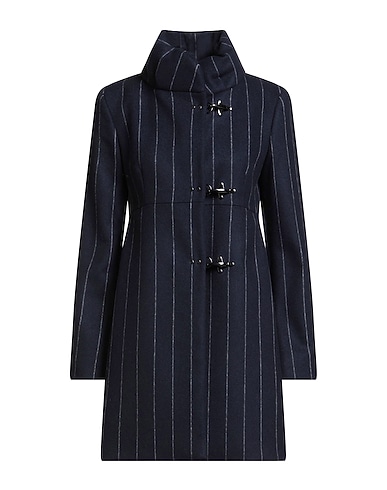 FAY Coat Navy blue 90% Wool, 10% Cashmere