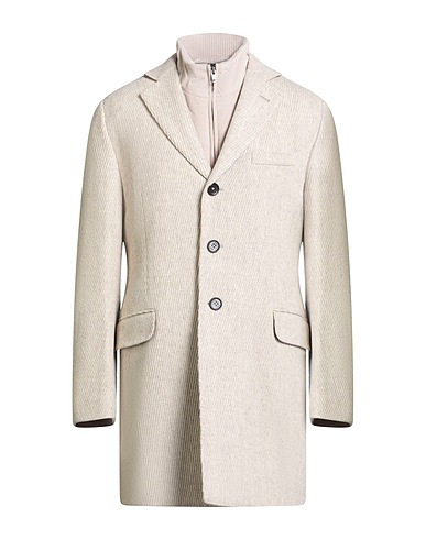 FAY Coat Beige 100% Virgin Wool, Polyester, Polyurethane