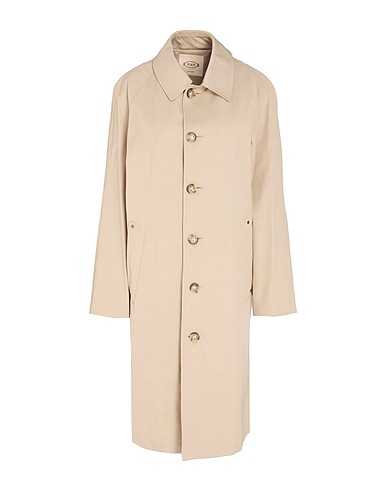 TOD'S Full-length jacket Sage green 68% Polyester, 32% Cotton
