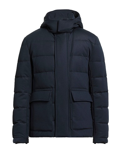 TOD'S Shell jacket Navy blue 90% Polyester, 10% Elastane