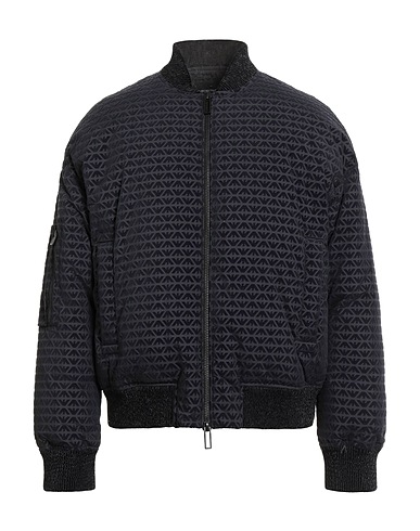 EMPORIO ARMANI Bomber Blu notte 100% Poliestere, Poliammide, Elastan
