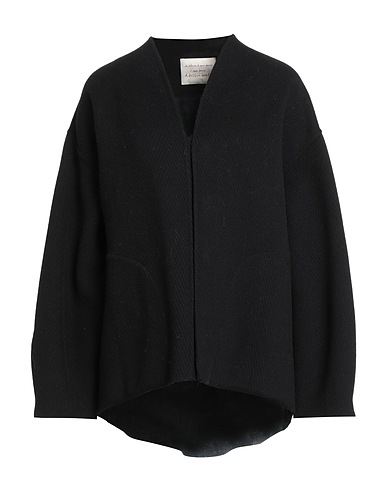 ALESSIA SANTI Coat Black 70% Wool, 30% Polyester