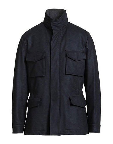 BOGLIOLI Jacket Navy blue 70% Virgin Wool, 25% Polyamide, 5% Cashmere