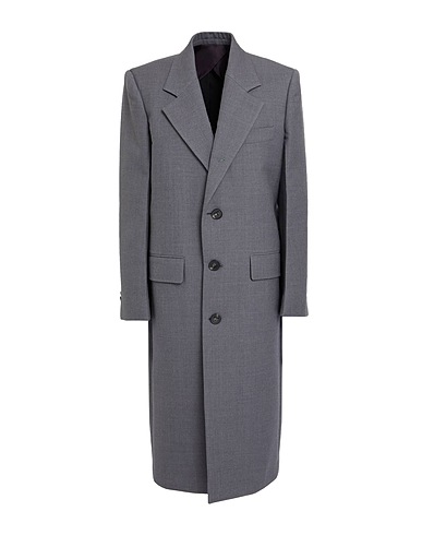 TOD'S Coat Grey 100% Virgin Wool, Lambskin