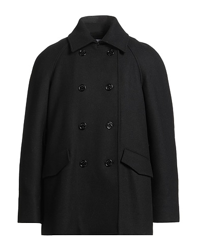 MOSCHINO JEANS Coat Black 70% Virgin Wool, 30% Polyamide
