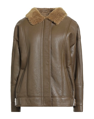 COMMON LEISURE Kunstpelz Militärgrün 100% Schaffell