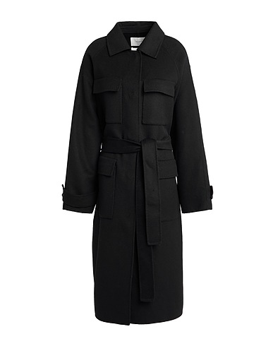 VICOLO Cappotto Nero 50% Lana, 50% Poliestere
