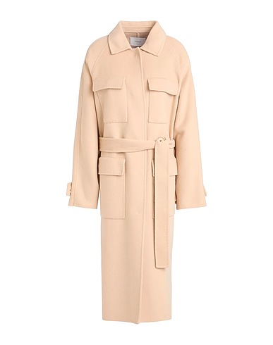 VICOLO Cappotto Sabbia 50% Lana, 50% Poliestere