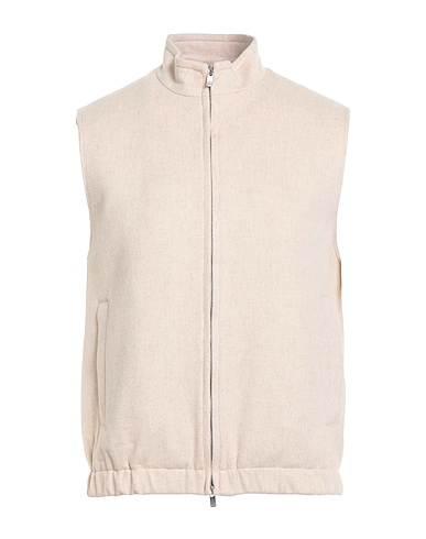 HEVÒ Gilet Beige 100% Virgin Wool