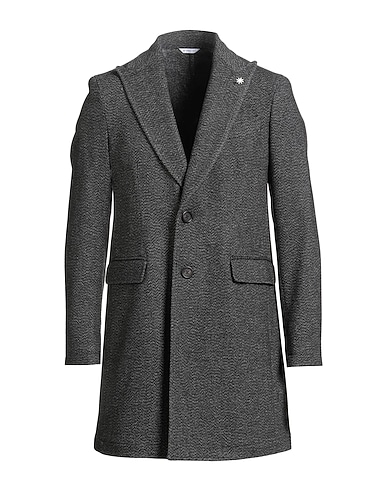 MANUEL RITZ Coat Black 70% Polyester, 15% Viscose, 15% Wool