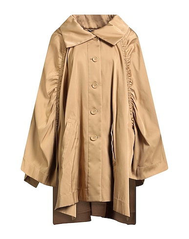 ALBERTA FERRETTI Coat Sand 100% Polyester, Virgin Wool