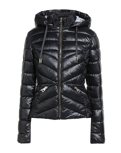 GAUDÌ Shell jacket JEANS Black 57% Polyester, 43% Polyamide