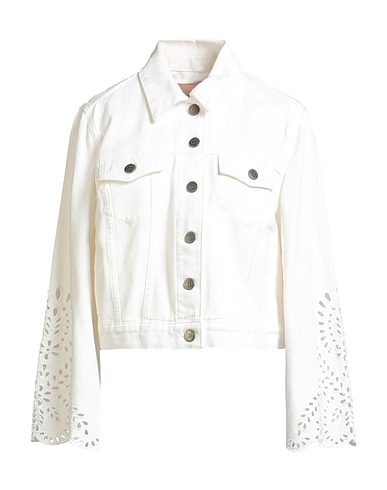 TWINSET Jeansjacke Weiß 100% Baumwolle