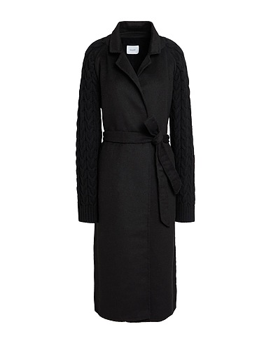 GAUDÌ Coats NERO 80% Polyester, 20% Wool, Acrylic, Polyamide