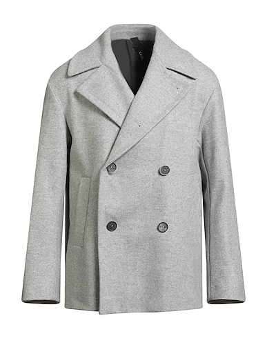 HEVÒ Abrigo Gris perla 80% Lana Virgen, 20% Poliamida
