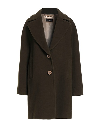 CLIPS Coat Dark green 70% Virgin Wool, 20% Polyamide, 10% Cashmere