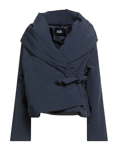 ALPHA STUDIO Double breasted pea coat Midnight blue 74% Polyamide, 26% Polyester