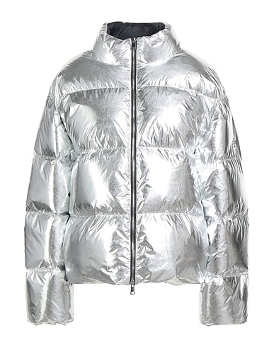 TORY BURCH Shell  jacket Silver 100% Nylon, Polyamide