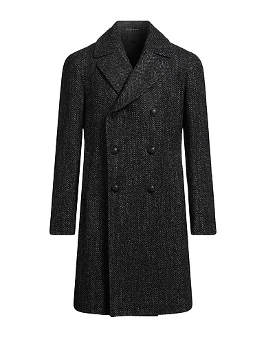 TAGLIATORE Coat Black 50% Wool, 25% Acrylic, 17% Polyester, 8% Polyamide