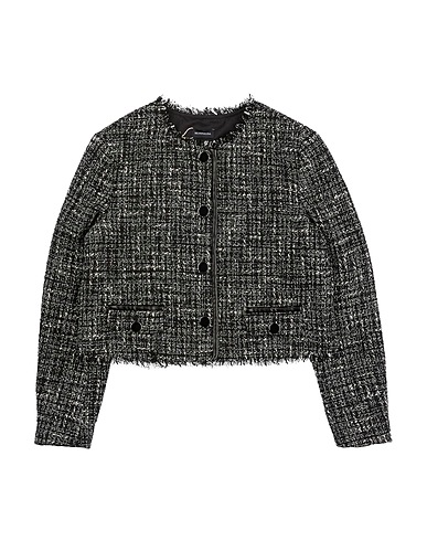 MONNALISA Jacke Schwarz 47% Baumwolle, 39% Polyester, 8% Acryl, 3% Andere Fasern, 3% Viskose