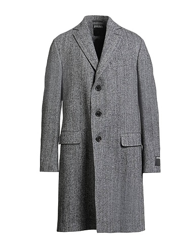 ZEGNA Coat Grey 93% Wool, 6% Polyamide, 1% Elastane