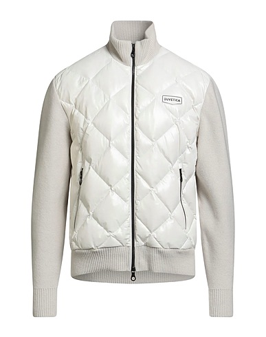 DUVETICA Shell jacket Ivory 100% Polyamide, Wool