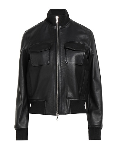 OFFICINE GÉNÉRALE Leather jacket 100% Lambskin