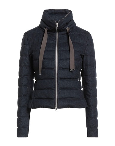 HERNO Shell jacket Midnight blue 51% Silk, 49% Cashmere