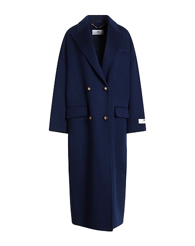 ELISABETTA FRANCHI Coat Blue 100% Wool