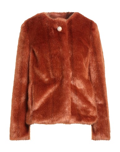 ALABAMA MUSE Teddy Coat Rust 87% Modacrylic, 13% Polyester