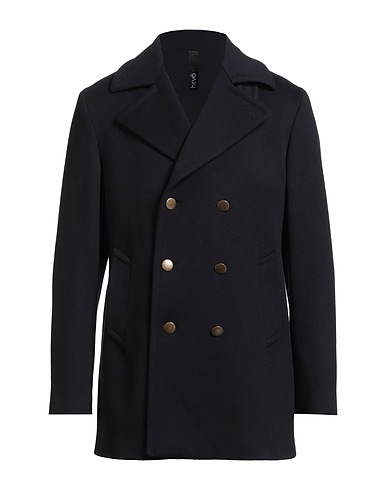 HEVÒ Coat Midnight blue 100% Virgin Wool