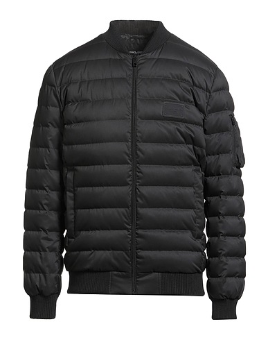 DOLCE&GABBANA Shell jacket Black 100% Polyester, Wool, Synthetic fibers