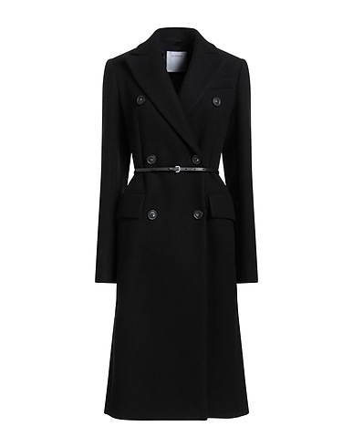 SPORTMAX COATS & JACKETS Black 70% Virgin Wool, 30% Cashmere