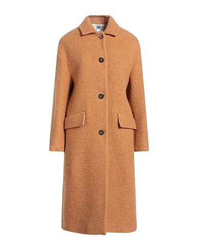 HEVÒ Cappotto Cammello 95% Lana Vergine, 5% Poliammide